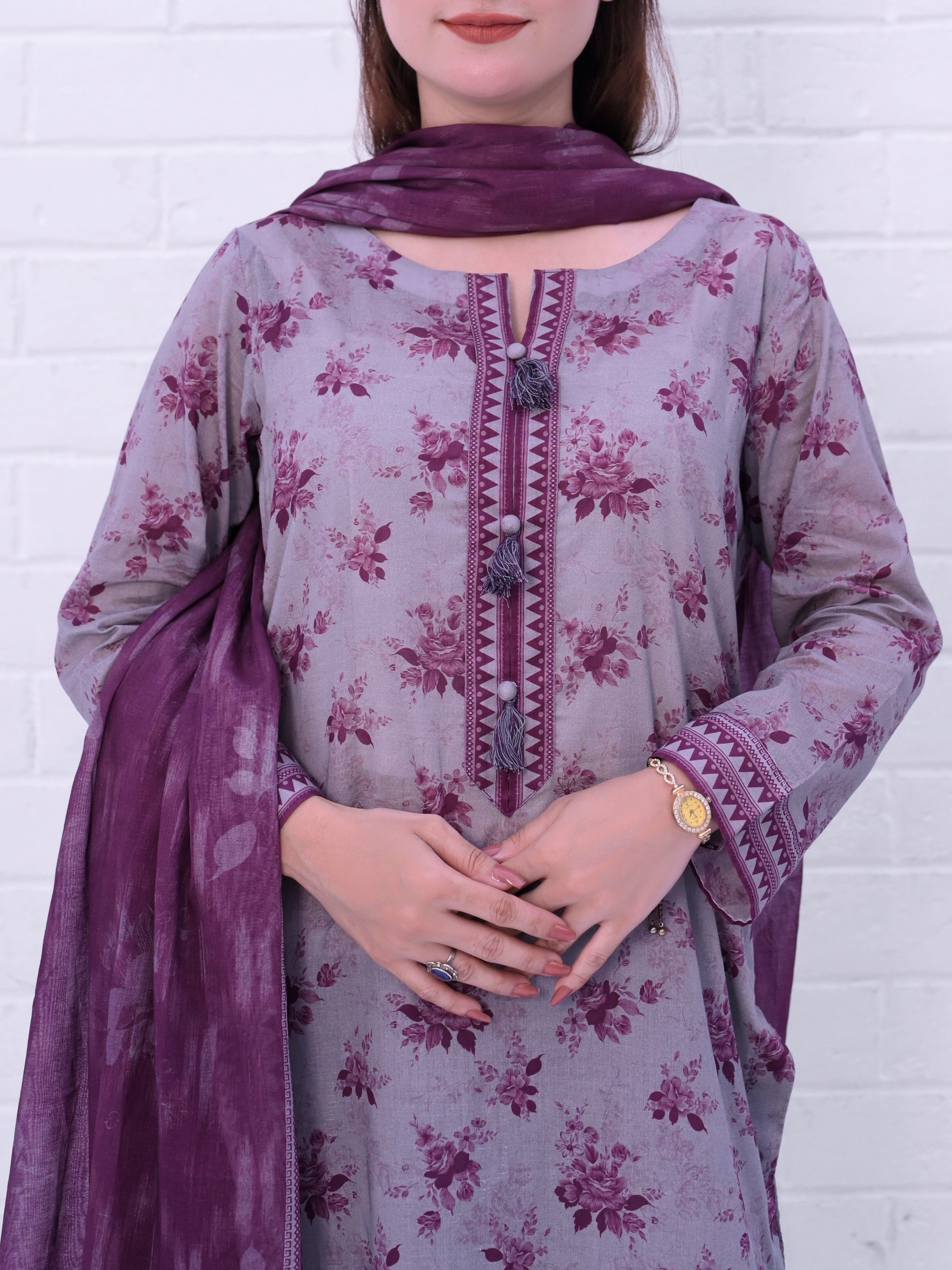 Stitched 3 Piece Printed Lawn Suit Annafeu Apparels