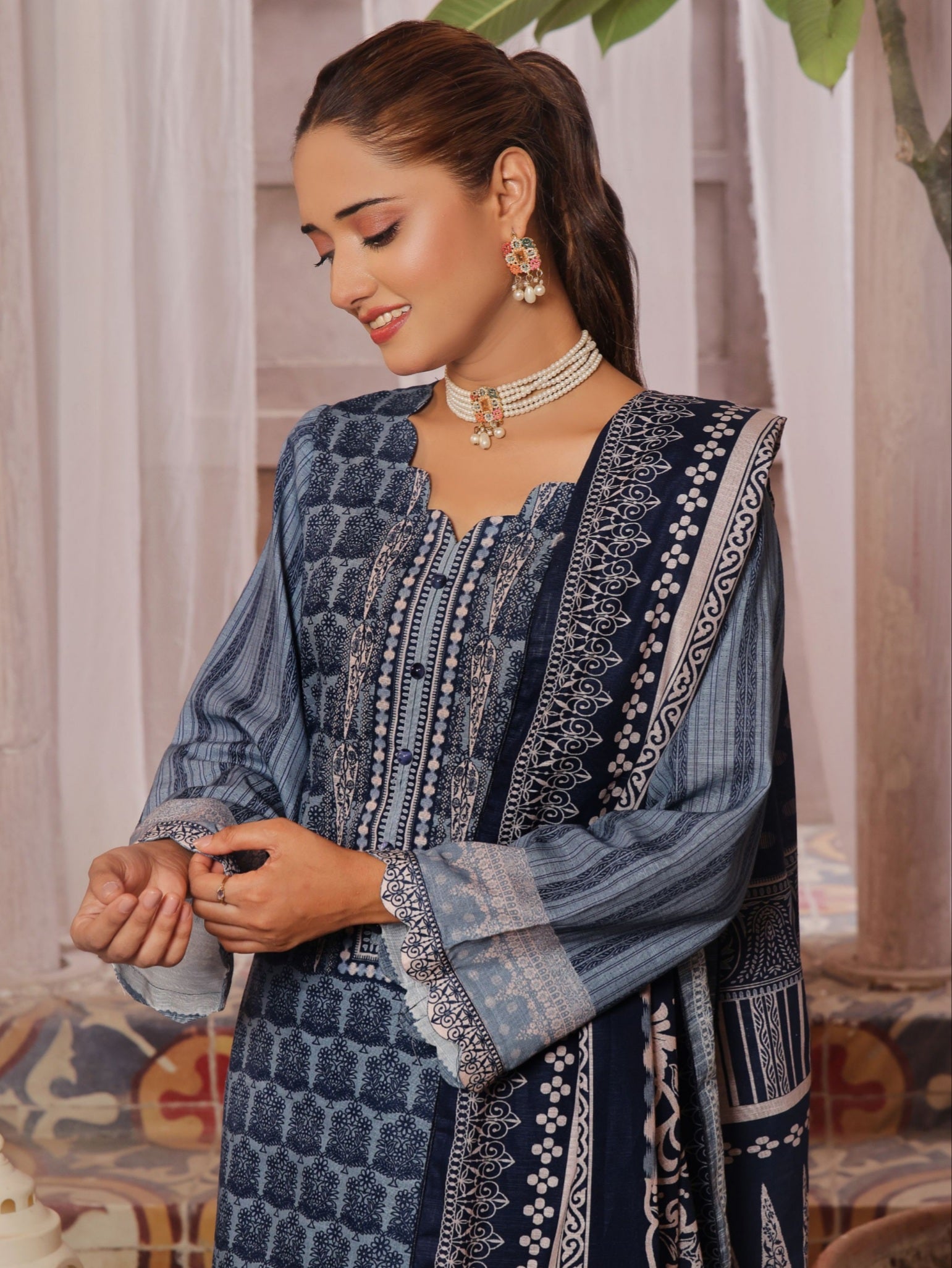 3 Piece Original Printed Khaddar Suit (KPC-238)