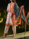 3-Piece Printed Cambric Suit (ICV01-3PC-003) Annafeu Apparels