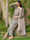3 Piece Printed Lawn Suit (ELV01-3PC-006) Annafeu Apparels