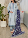 Stitched 3 Piece Embroidered Lawn Suit (EML-3PC-003) Annafeu Apparels