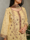 Stitched 3 Piece Embroidered Lawn Suit (EML-3PC-004) Annafeu Apparels