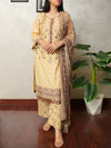 Stitched 3 Piece Embroidered Lawn Suit (EML-3PC-004) Annafeu Apparels