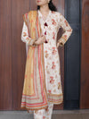 3 Piece Printed Lawn Suit (ILV02-3PC-007) Annafeu Apparels