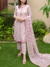 3 Piece Printed Lawn Suit (ILV03-3PC-006) Annafeu Apparels
