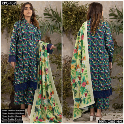 3 Piece Original Printed Khaddar Suit (KPC-109) Annafeu Apparels