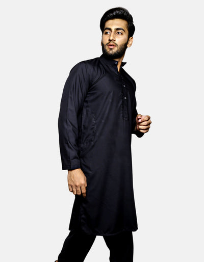Black Stitched Kameez Shalwar (AMW-WSK-004) Annafeu Apparels